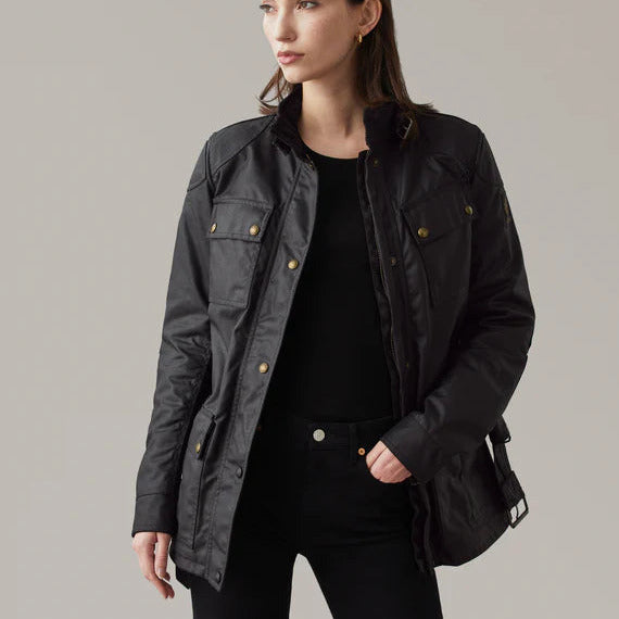 Belstaff Trialmaster Ladies Waxed Cotton Jacket Black