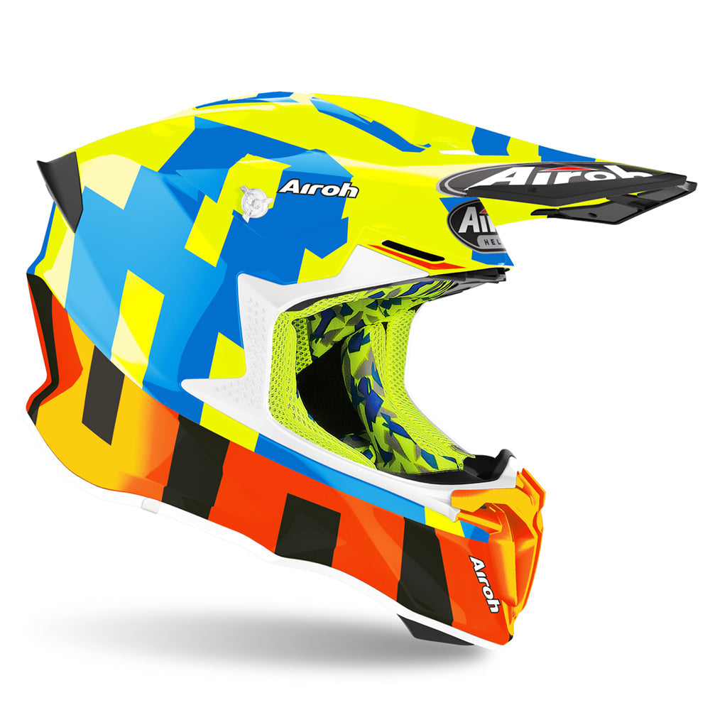 Airoh Twist 2.0 Frame Motocross Helmet Gloss Yellow - FREE UK Shipping, FREE 365 Day Returns | Moto Central