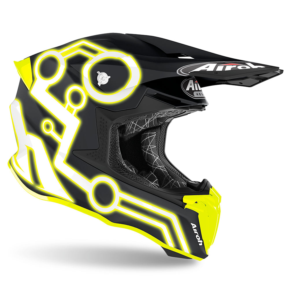 Airoh Twist 2.0 Neon Motocross Helmet Matt Yellow