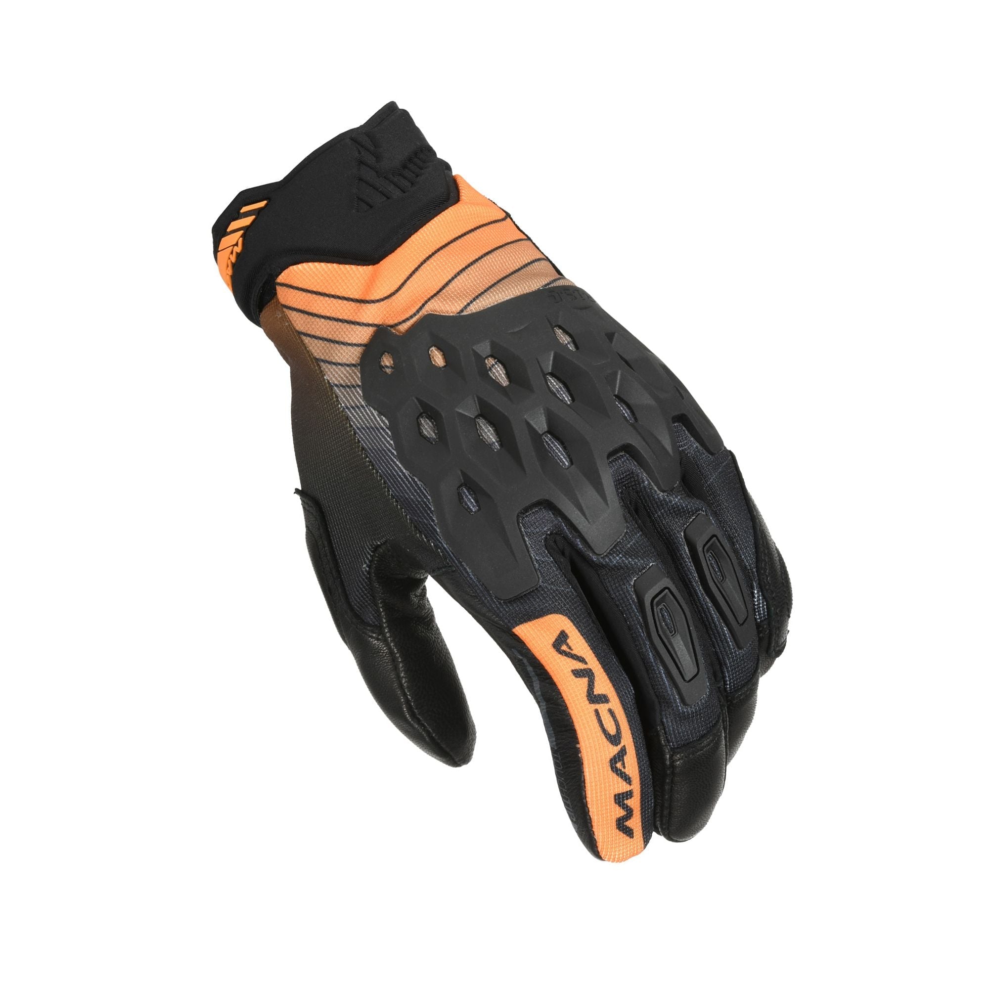 Macna Tanami Short Textile Gloves Black / Orange - FREE UK Shipping, FREE 365 Day Returns | Moto Central