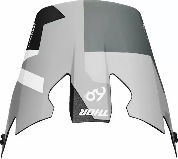 Thor Reflex Sport Carbon Helmet Peak Grey / White - FREE UK Shipping, FREE 365 Day Returns | Moto Central