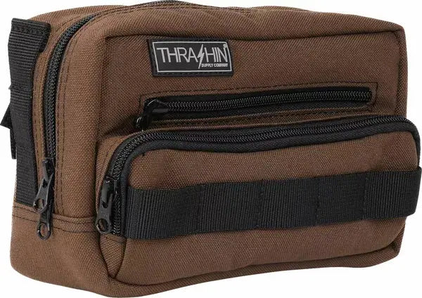 Thrashin Supply Company Plus Handlebar Bag Brown - FREE UK Shipping, FREE 365 Day Returns | Moto Central