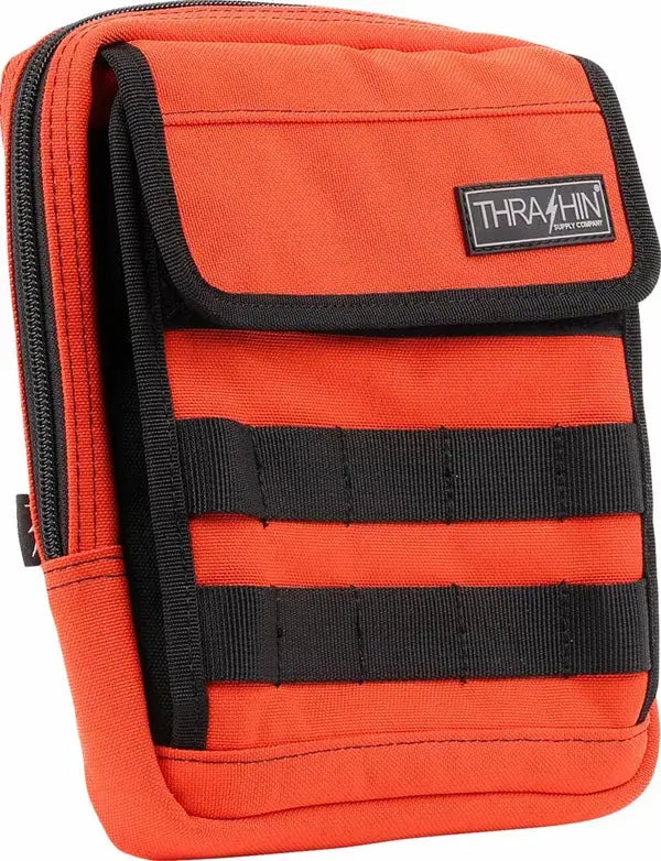 Thrashin Supply Company Slim Handlebar Bag Orange - FREE UK Shipping, FREE 365 Day Returns | Moto Central