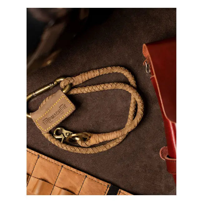 Trip Machine Braided Key Chain Tobacco  - FREE UK Shipping, FREE 365 Day Returns | Moto Central