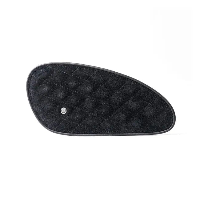 Trip Machine Diamond Leather Gas Tank Pad Set Black Suede  - FREE UK Shipping, FREE 365 Day Returns | Moto Central