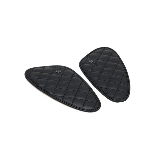 Trip Machine Diamond Leather Gas Tank Pad Set Black  - FREE UK Shipping, FREE 365 Day Returns | Moto Central