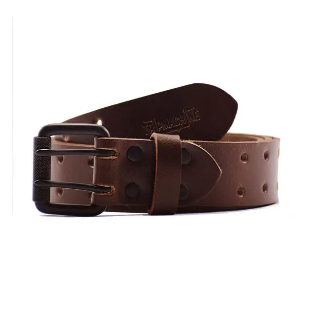 Trip Machine Double Pin Belt Tobacco Brown  - FREE UK Shipping, FREE 365 Day Returns | Moto Central