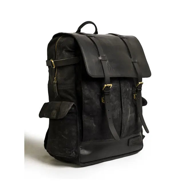 Trip Machine Rambler Backpack Black  - FREE UK Shipping, FREE 365 Day Returns | Moto Central