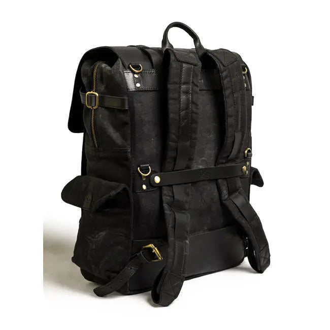 Trip Machine Rambler Backpack Black  - FREE UK Shipping, FREE 365 Day Returns | Moto Central