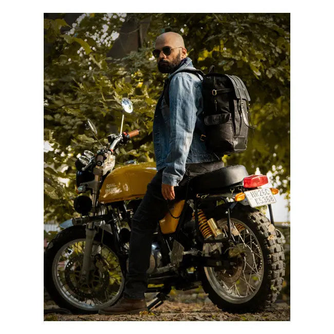 Trip Machine Rambler Backpack Black  - FREE UK Shipping, FREE 365 Day Returns | Moto Central