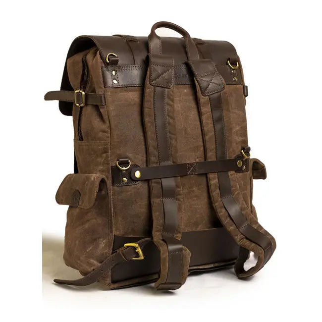 Trip Machine Rambler Backpack Tobacco Brown  - FREE UK Shipping, FREE 365 Day Returns | Moto Central