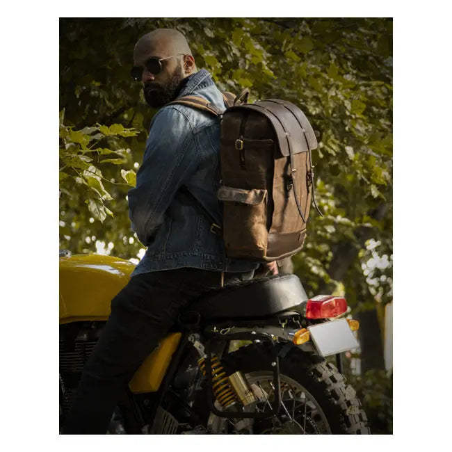 Trip Machine Rambler Backpack Tobacco Brown  - FREE UK Shipping, FREE 365 Day Returns | Moto Central