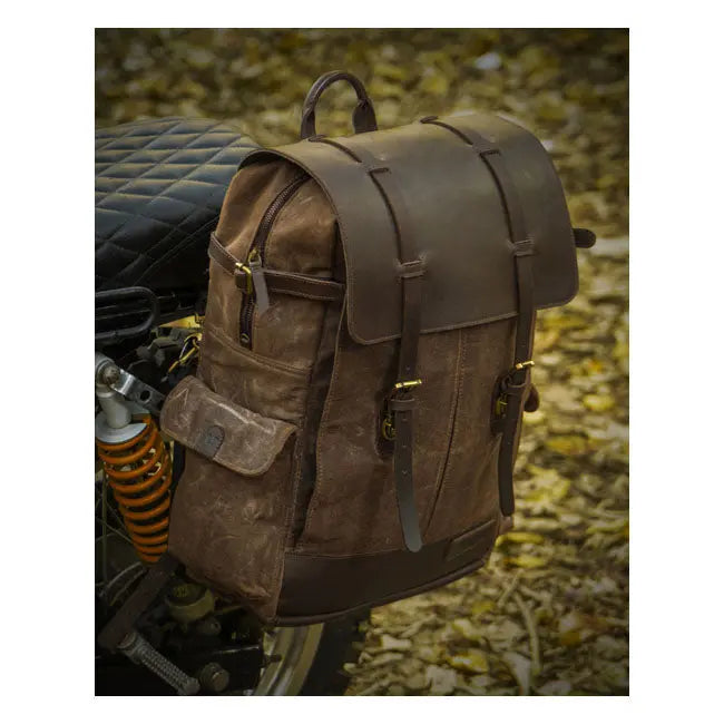 Trip Machine Rambler Backpack Tobacco Brown  - FREE UK Shipping, FREE 365 Day Returns | Moto Central