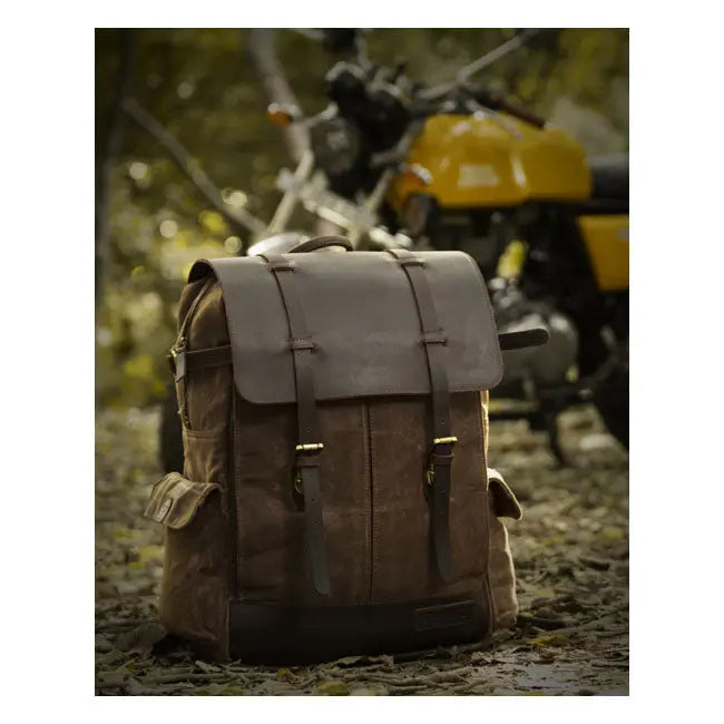 Trip Machine Rambler Backpack Tobacco Brown  - FREE UK Shipping, FREE 365 Day Returns | Moto Central