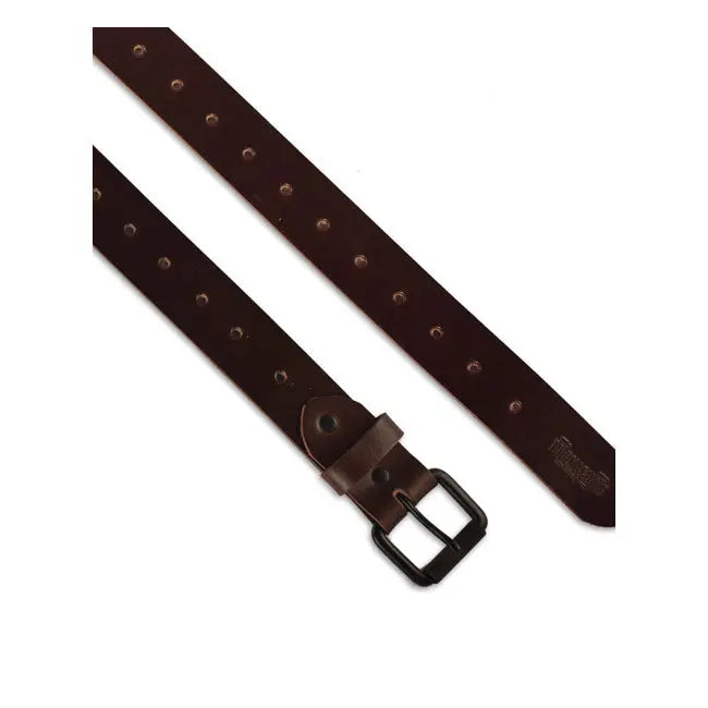 Trip Machine Single Pin Belt Tobacco Brown  - FREE UK Shipping, FREE 365 Day Returns | Moto Central