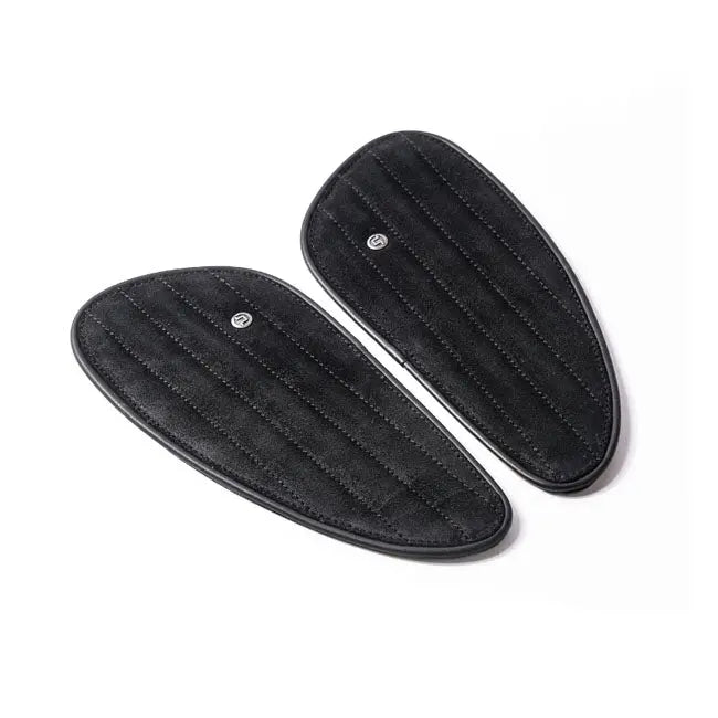 Trip Machine Universal Classic Leather Tank Pad Set Black Suede  - FREE UK Shipping, FREE 365 Day Returns | Moto Central