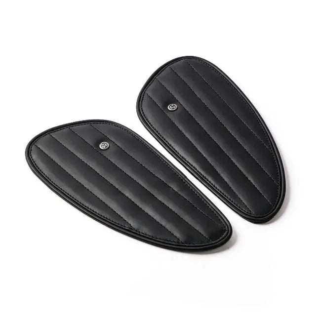 Trip Machine Universal Classic Leather Tank Pad Set Black  - FREE UK Shipping, FREE 365 Day Returns | Moto Central