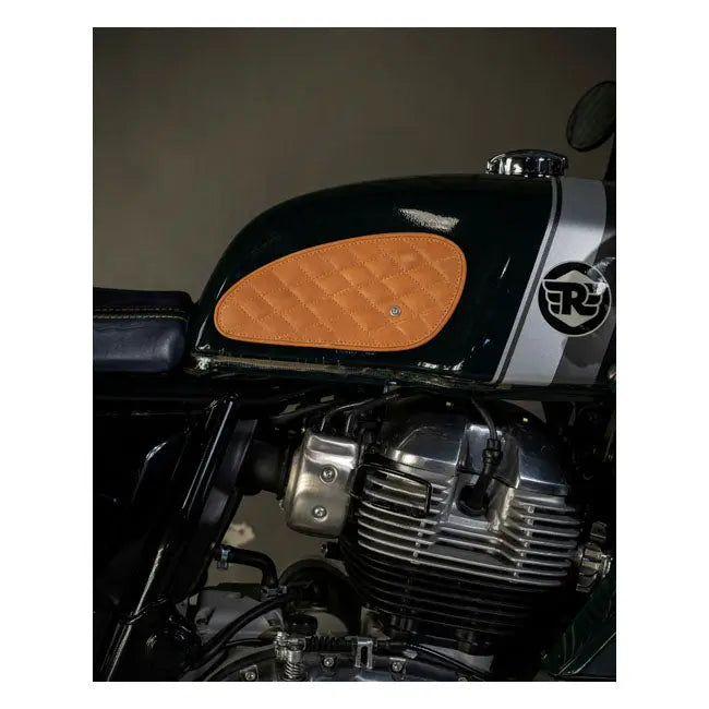 Trip Machine Universal Classic Leather Tank Pad Set Tan  - FREE UK Shipping, FREE 365 Day Returns | Moto Central