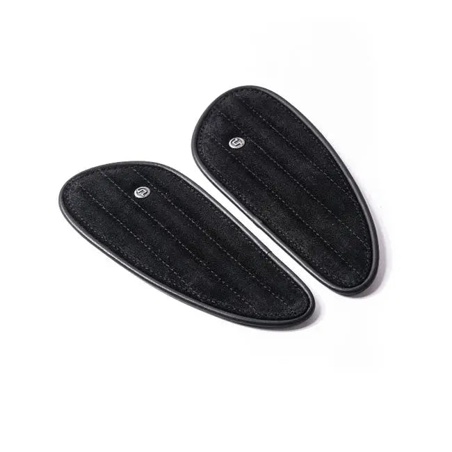 Trip Machine Universal Mini Classic Leather Tank Pads Black Suede  - FREE UK Shipping, FREE 365 Day Returns | Moto Central