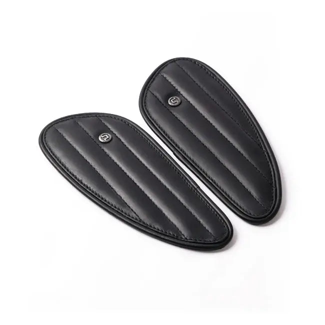 Trip Machine Universal Mini Classic Leather Tank Pads Black  - FREE UK Shipping, FREE 365 Day Returns | Moto Central