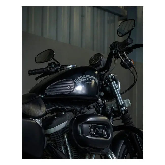 Trip Machine Universal Mini Classic Leather Tank Pads Black  - FREE UK Shipping, FREE 365 Day Returns | Moto Central