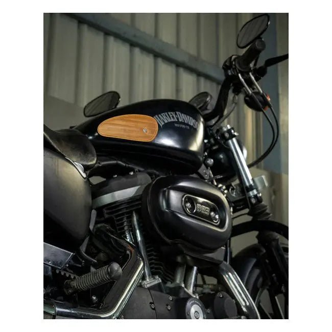 Trip Machine Universal Mini Classic Leather Tank Pads Tan  - FREE UK Shipping, FREE 365 Day Returns | Moto Central