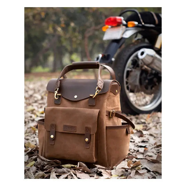 Trip Machine Universal Outlander Saddlebag Tobacco Brown  - FREE UK Shipping, FREE 365 Day Returns | Moto Central