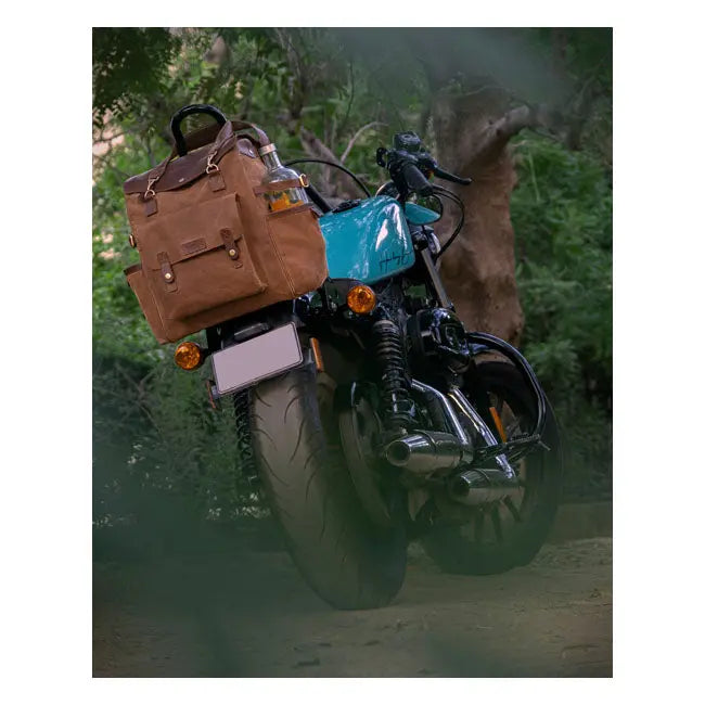 Trip Machine Universal Outlander Saddlebag Tobacco Brown  - FREE UK Shipping, FREE 365 Day Returns | Moto Central