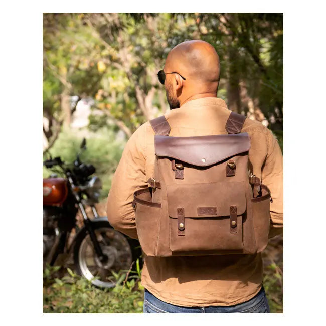 Trip Machine Universal Outlander Saddlebag Tobacco Brown  - FREE UK Shipping, FREE 365 Day Returns | Moto Central