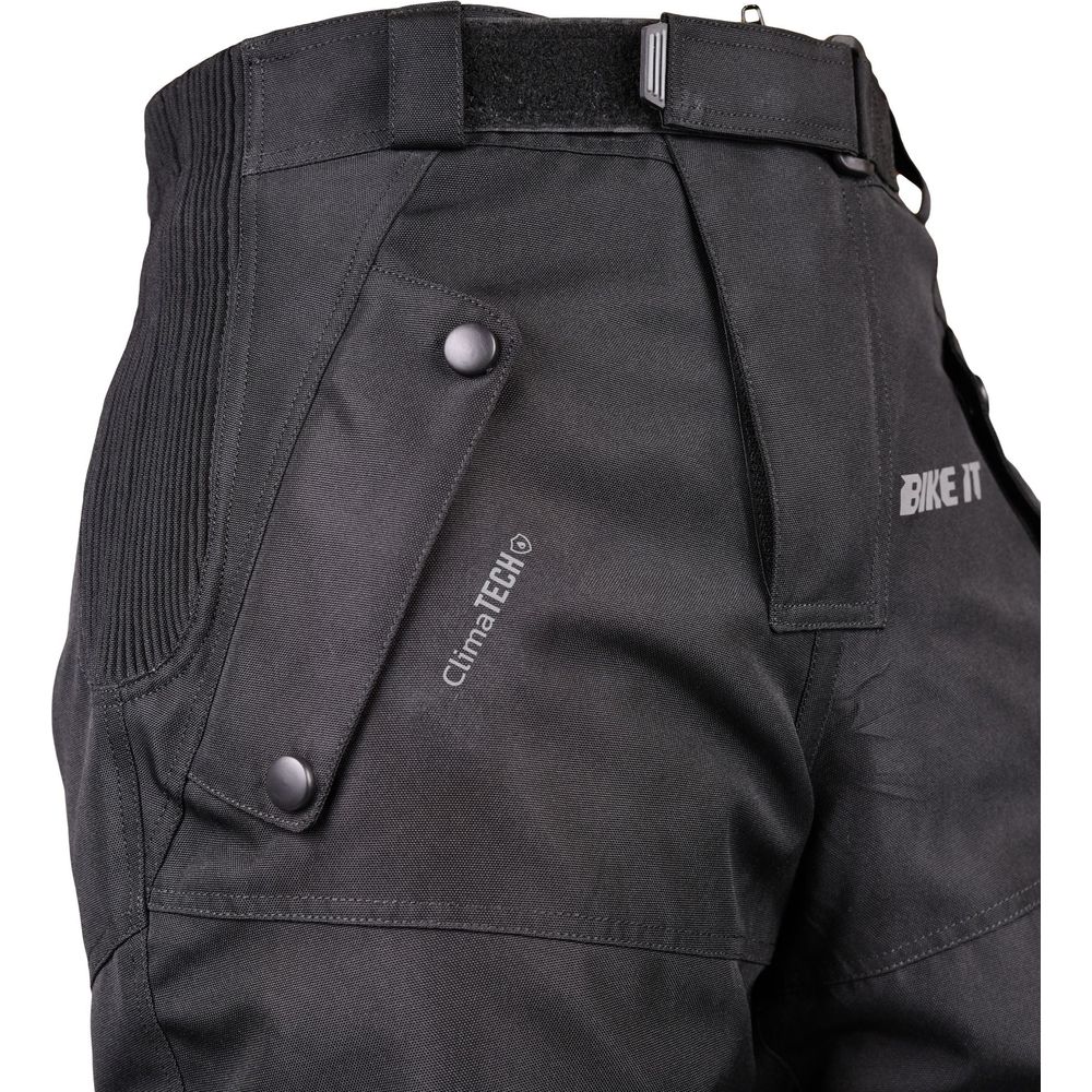 Bike It Triple Black Ultimate Adventure Waterproof Trouser Black  - FREE UK Delivery - Moto Central