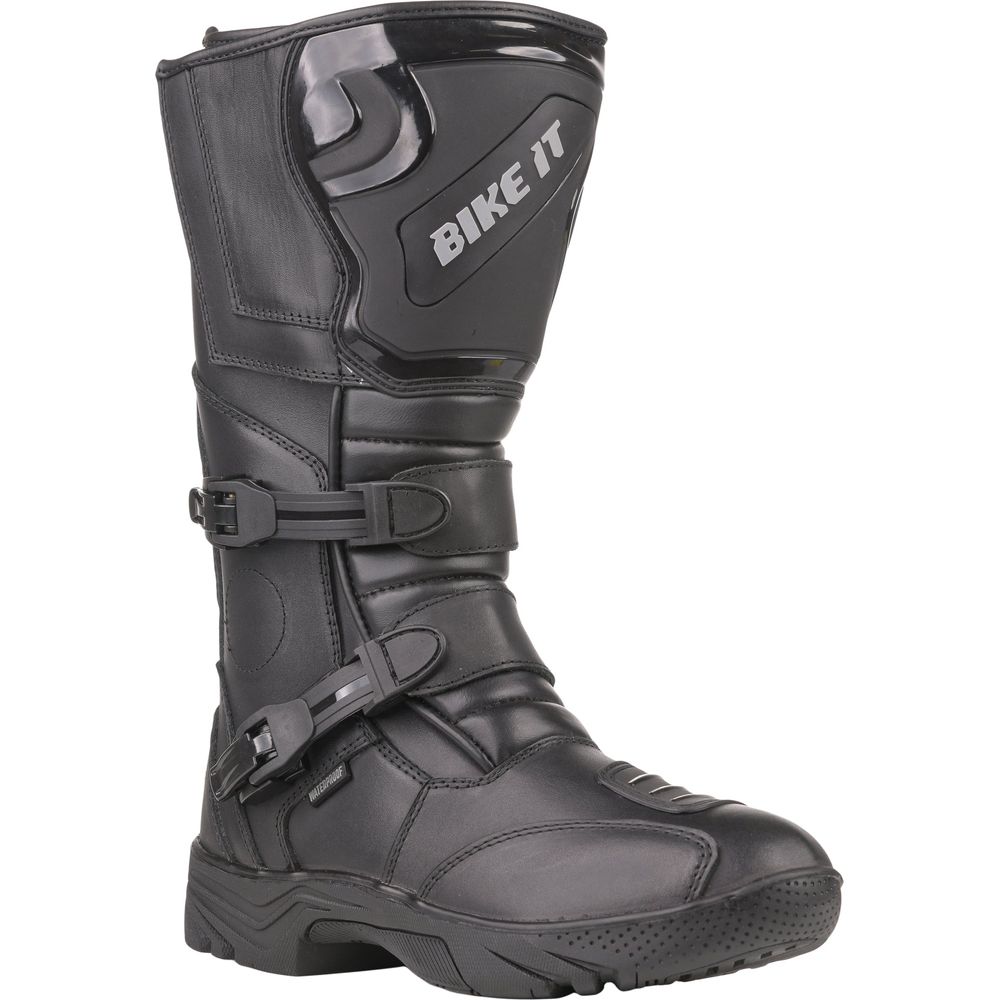 Bike It Triple-Black Motorcycle Adventure Boots Black - FREE UK Shipping, FREE 365 Day Returns | Moto Central