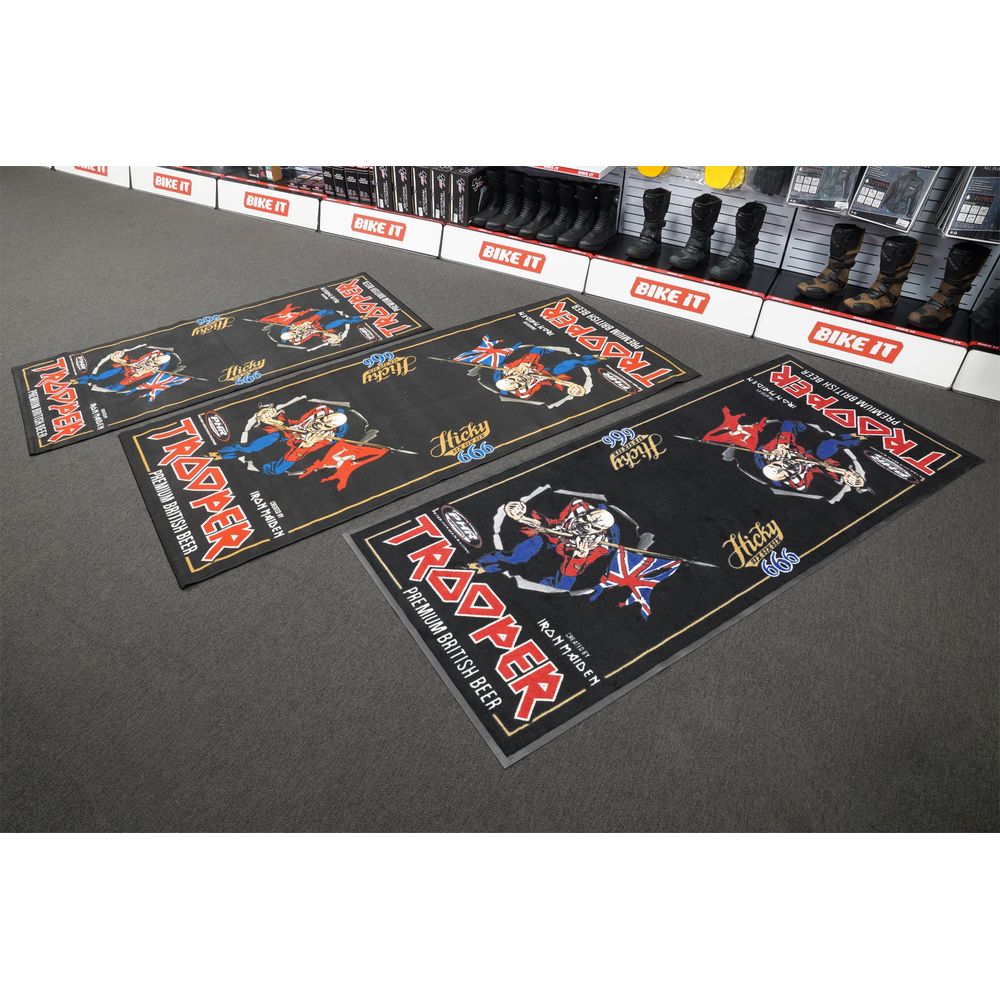 Peter Hickman Limited Edition Iron Maiden Trooper Motorcycle Garage Mat Expert Rubber Backed