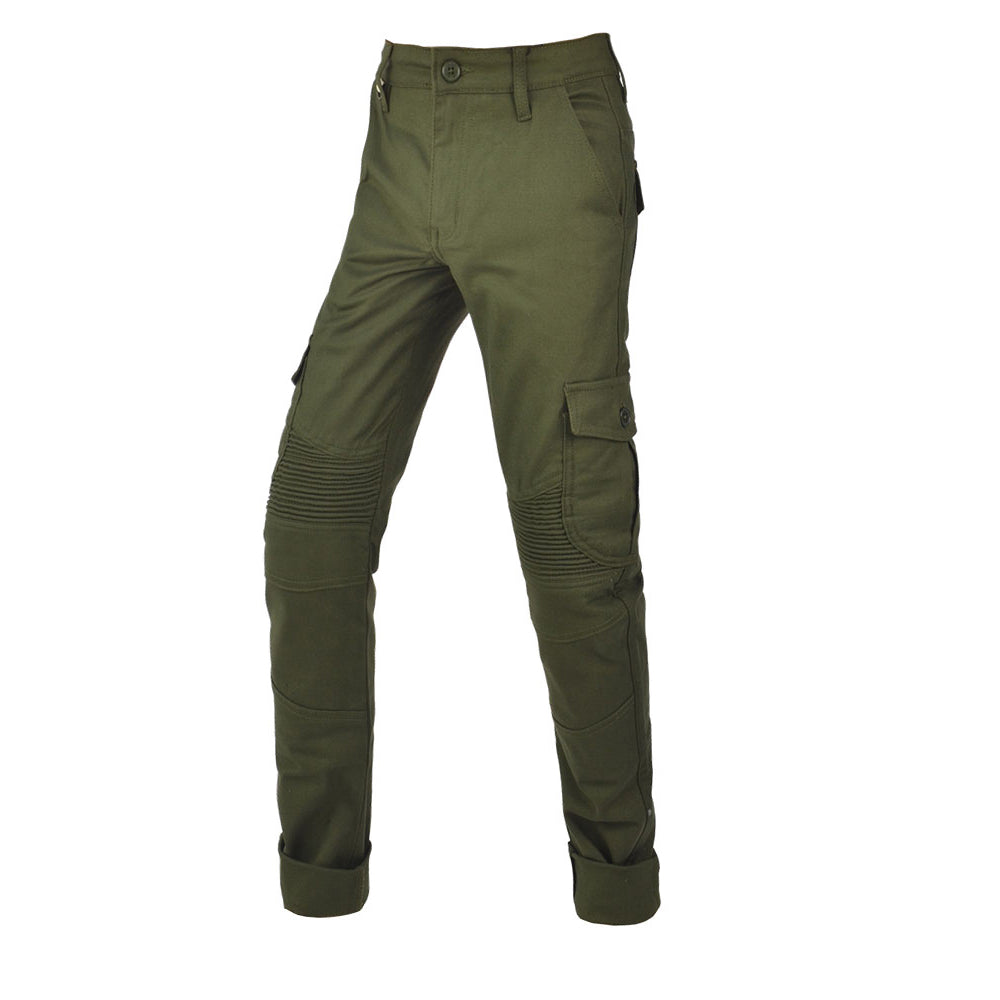 ByCity Mixed Slim 3 Ladies Motorcycle Cotton Cargo Trouser Green