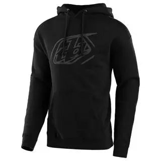 Troy Lee Designs Cropped Badge PO Hoodie Black / Reflective FREE UK Delivery, FREE 365 Days Return - Moto Central