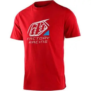 Troy Lee Designs Factory Icon Tee Red FREE UK Delivery, FREE 365 Days Return - Moto Central