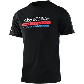 Troy Lee Designs Factory Racing Tee Black FREE UK Delivery, FREE 365 Days Return - Moto Central