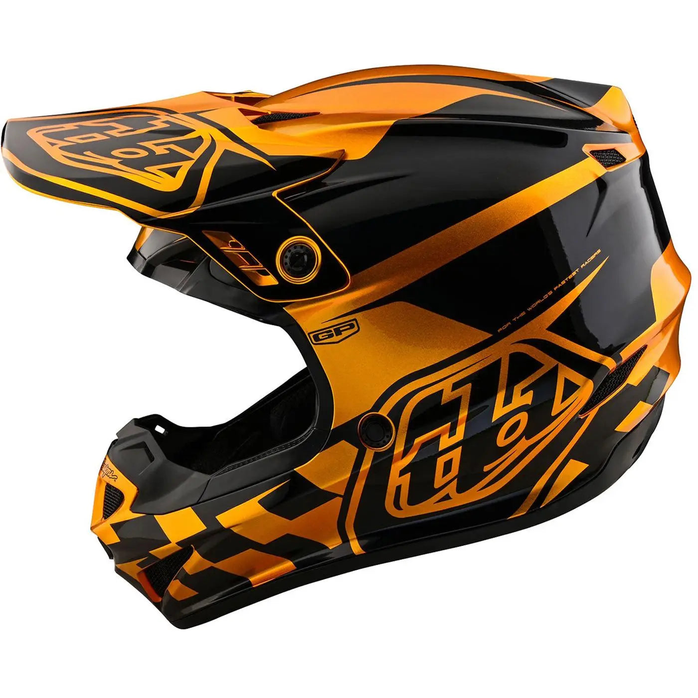 Troy Lee Designs GP Check Up MX Helmet Gold / Black FREE UK Delivery, FREE 365 Days Return - Moto Central