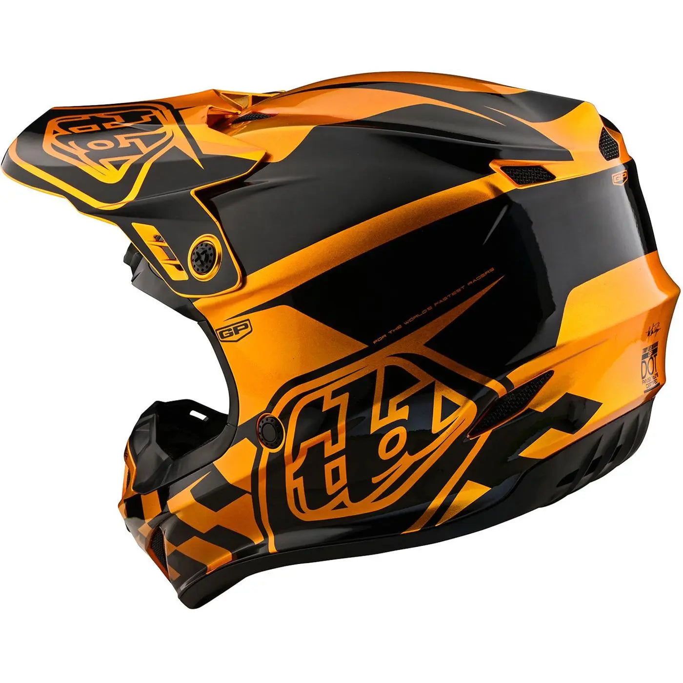 Troy Lee Designs GP Check Up MX Helmet Gold / Black FREE UK Delivery, FREE 365 Days Return - Moto Central