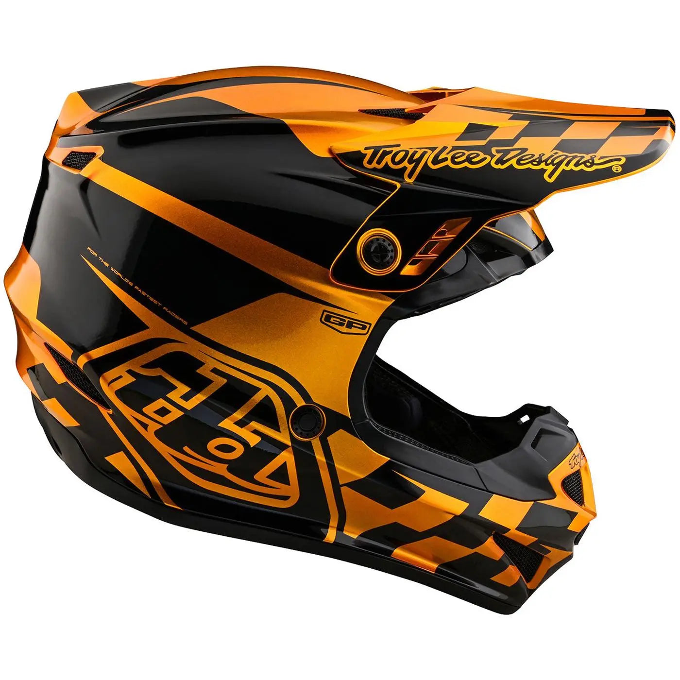 Troy Lee Designs GP Check Up MX Helmet Gold / Black FREE UK Delivery, FREE 365 Days Return - Moto Central