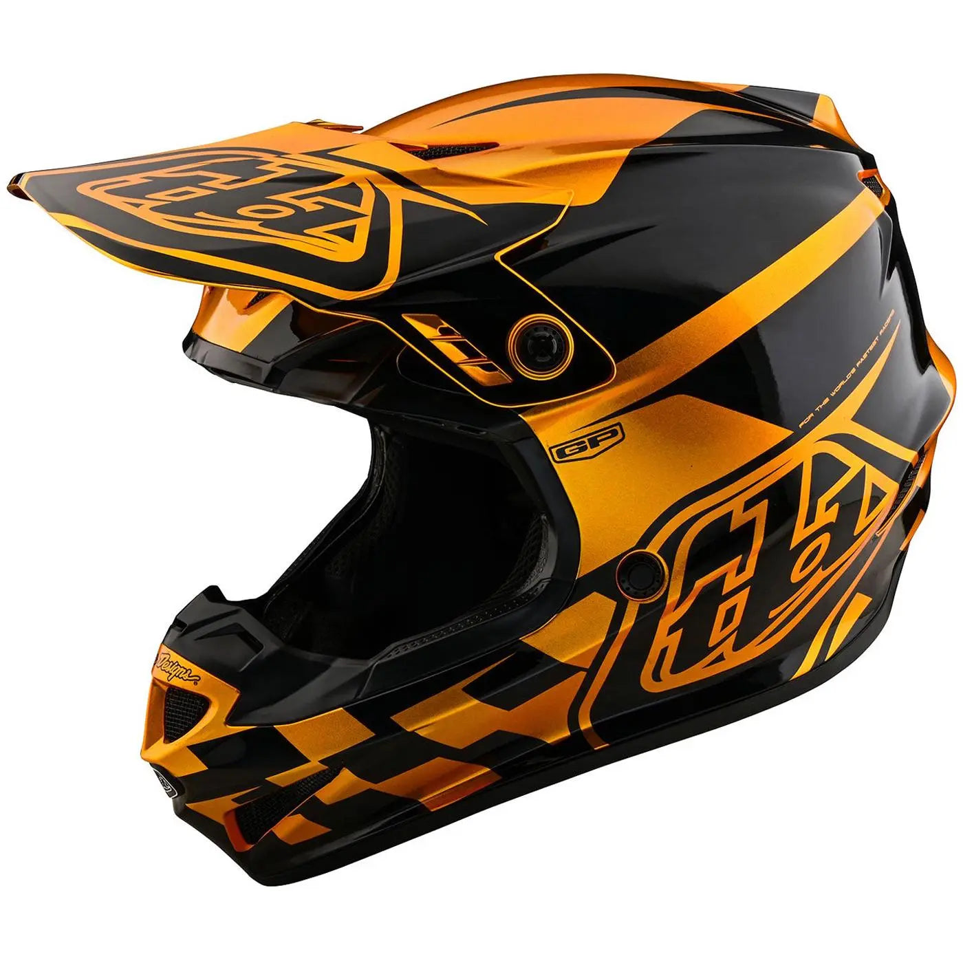 Troy Lee Designs GP Check Up MX Helmet Gold / Black FREE UK Delivery, FREE 365 Days Return - Moto Central