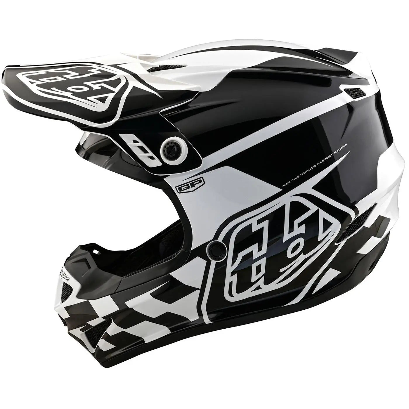 Troy Lee Designs GP Check Up MX Helmet White / Black FREE UK Delivery, FREE 365 Days Return - Moto Central