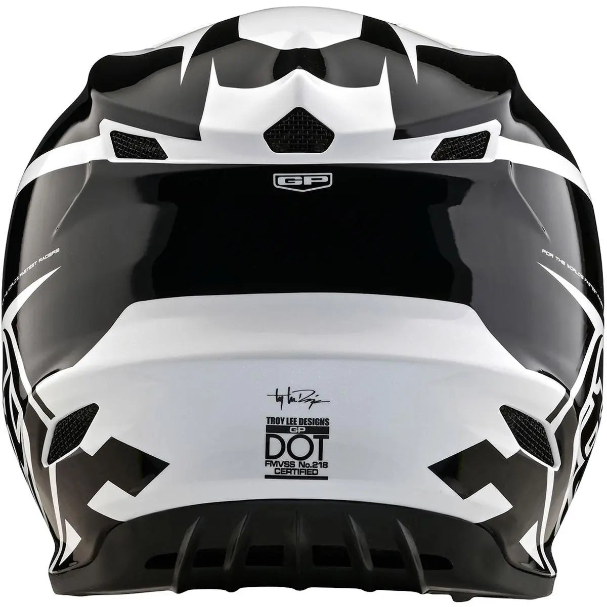 Troy Lee Designs GP Check Up MX Helmet White / Black FREE UK Delivery, FREE 365 Days Return - Moto Central