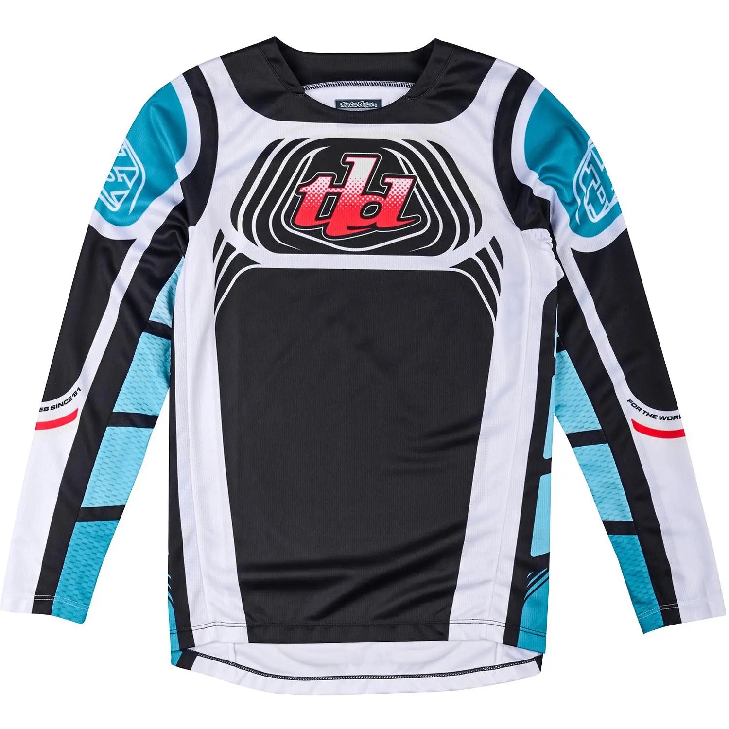 Troy Lee Designs GP Pro Wavez Youth Motocross Jersey Phantom / Turquoise FREE UK Delivery, FREE 365 Days Return - Moto Central