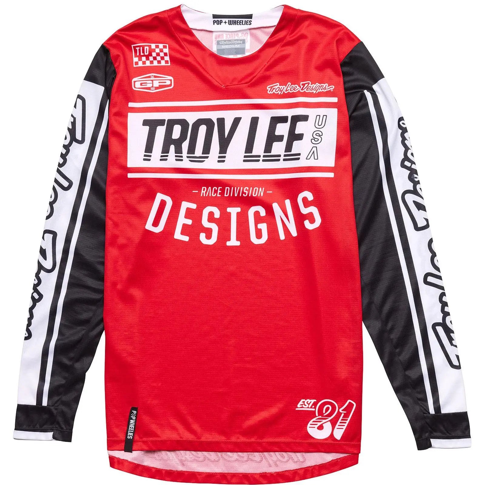 Troy Lee Designs GP Race 81 Motocross Jersey Red FREE UK Delivery, FREE 365 Days Return - Moto Central