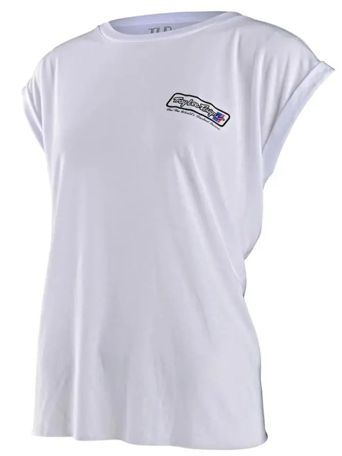 Troy Lee Designs Go Faster Ladies Short Sleeves T-Shirt White FREE UK Delivery, FREE 365 Day Returns | Moto Central