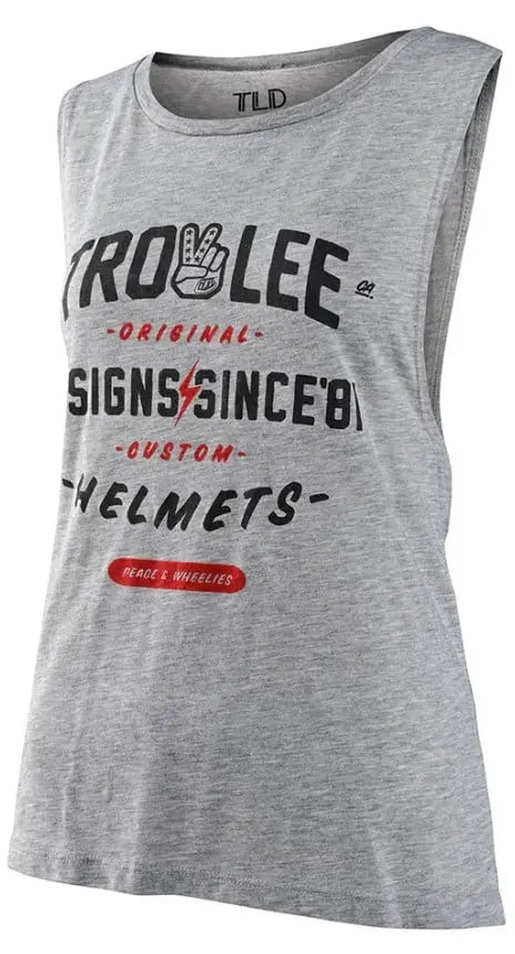 Troy Lee Designs Roll Out Ladies Tank Deep Heather Grey FREE UK Delivery, FREE 365 Day Returns | Moto Central