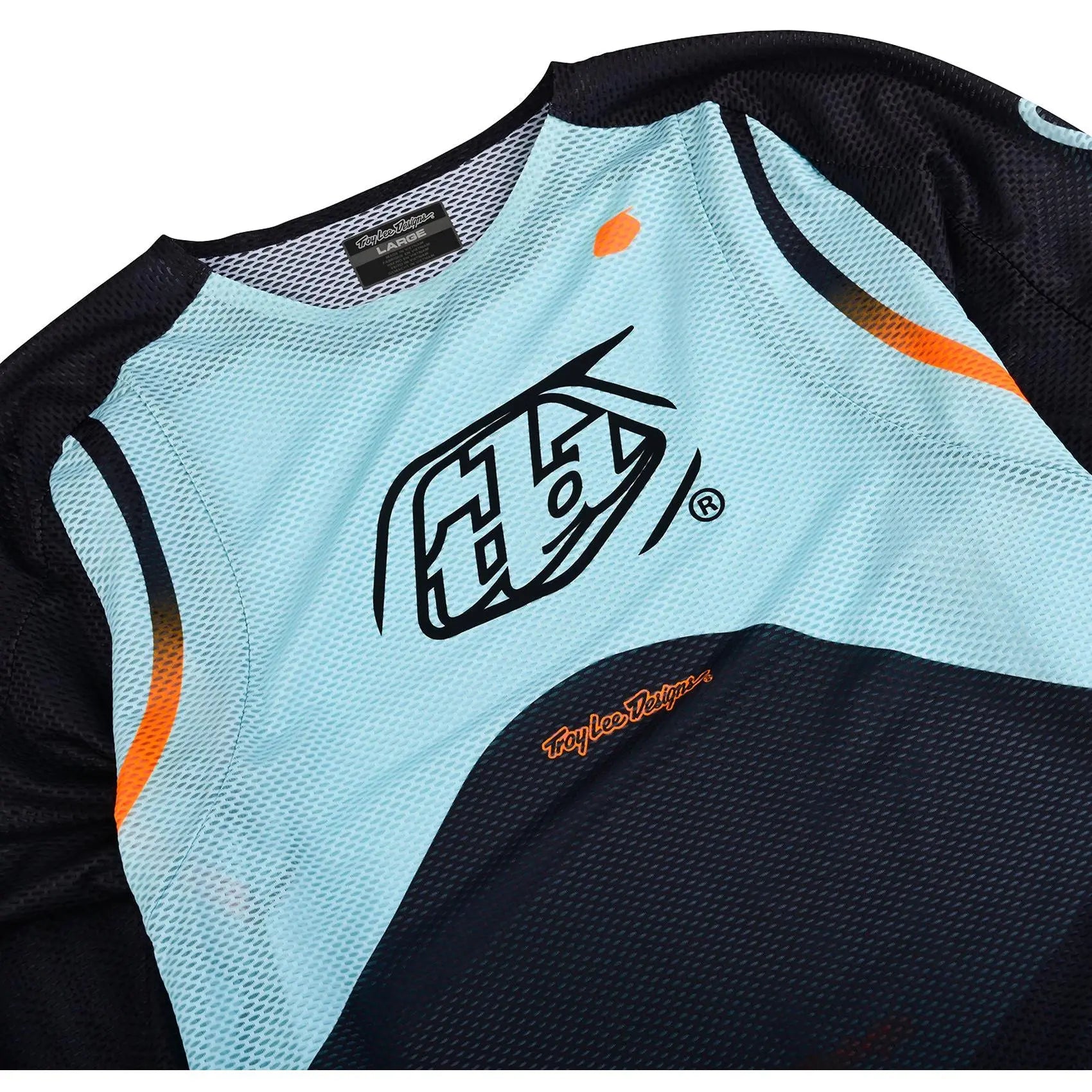 Troy Lee Designs SE Pro Air Pinned Motocross Jersey Phantom / Aqua FREE UK Delivery, FREE 365 Days Return - Moto Central