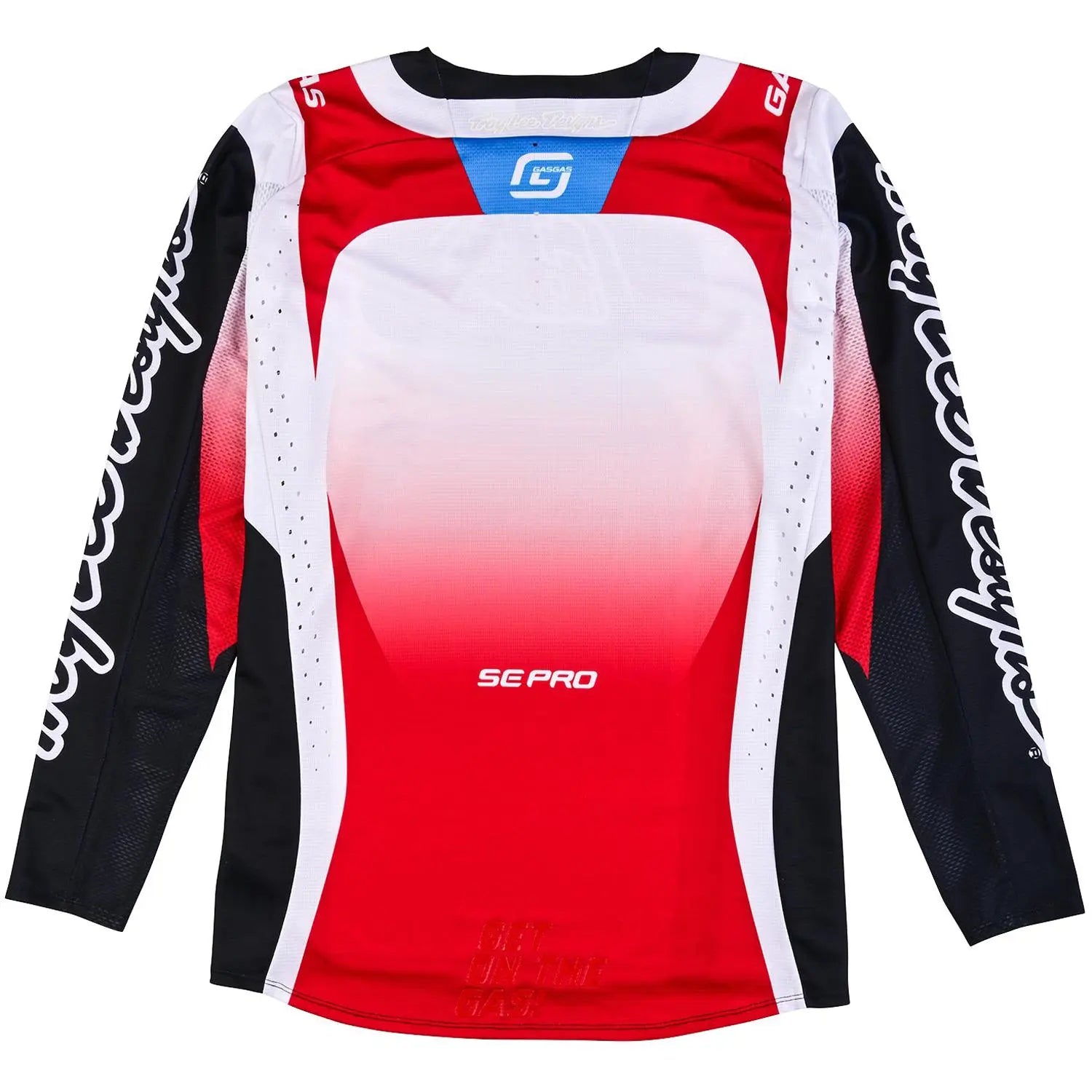 Troy Lee Designs SE Pro GasGas Fumes Motocross Jersey Black / White FREE UK Delivery, FREE 365 Days Return - Moto Central