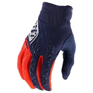 Troy Lee Designs SE Pro Motocross Gloves Navy / Orange FREE UK Delivery, FREE 365 Days Return - Moto Central