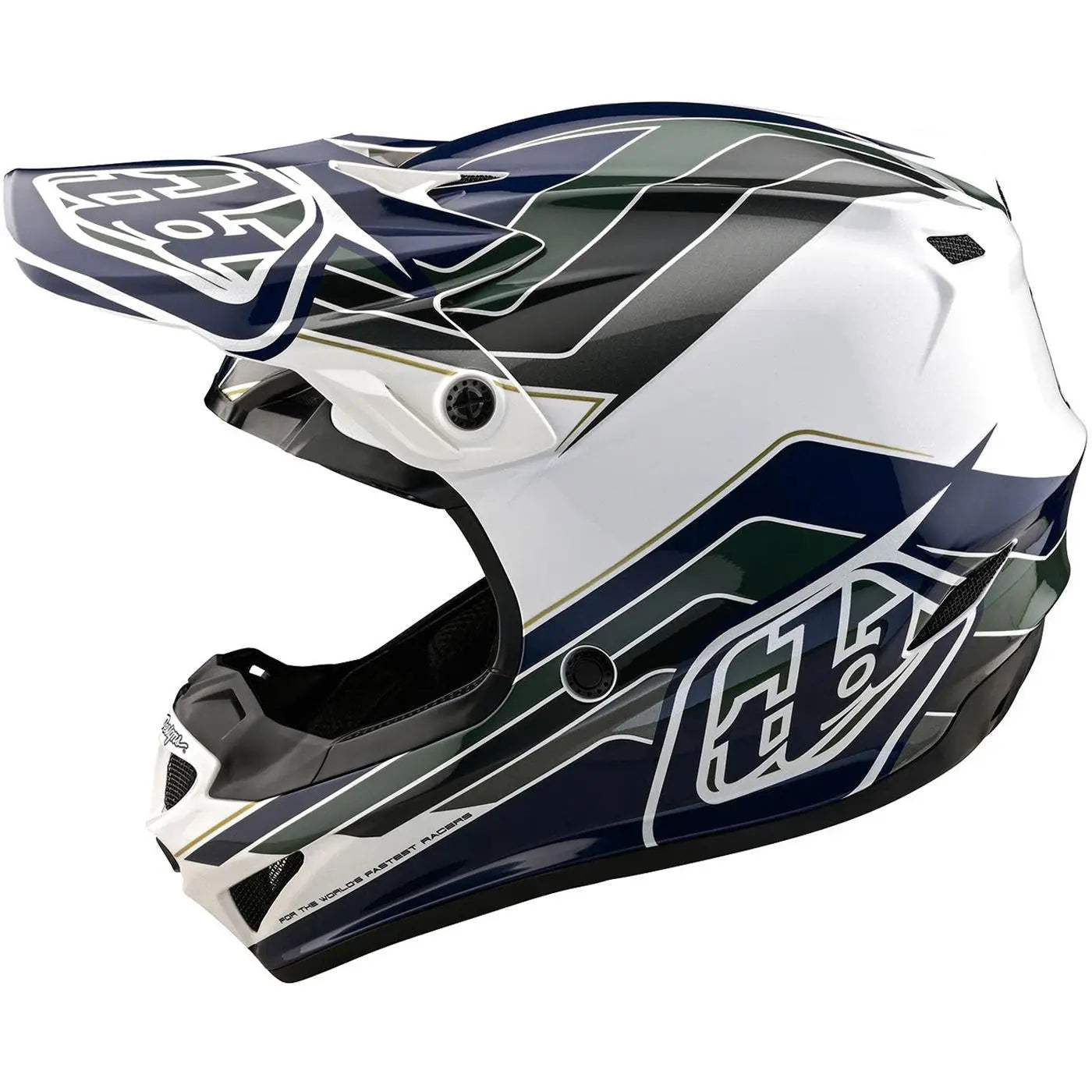 Troy Lee Designs SE4 Polyacrylite Block MX Helmet Charcoal / Navy FREE UK Delivery, FREE 365 Days Return - Moto Central